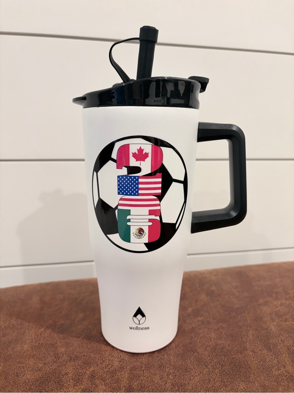 Wellness 30oz Soccer Tumbler USA Canada Mexico World Cup Sportcore Travel